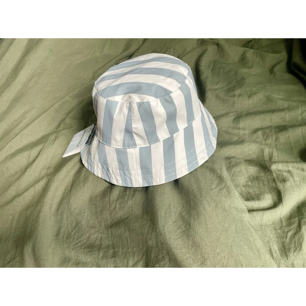 Tommy Bahama Baby Bucket Hat NWT Reversible Striped Swim Beach Cap Chin Strap OS